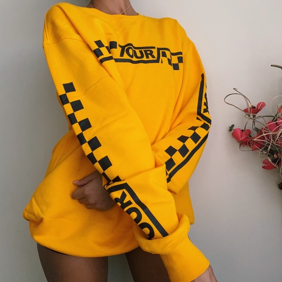 🏁SOLD🏁 CUTE & TRENDY Yellow Justin Bieber Jumper - Picture 4 of 6